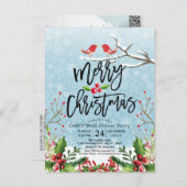 Carte Postale Joyeux Noël Bonne année Fête Père Noël (Devant / Derrière)