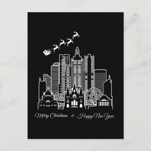 Carte Postale Joyeux Noël Bonne année Melbourne Australie (Devant)