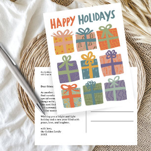 Carte Postale JOYEUX NOËL Cadeaux Présents Noël PERSONNALISÉ