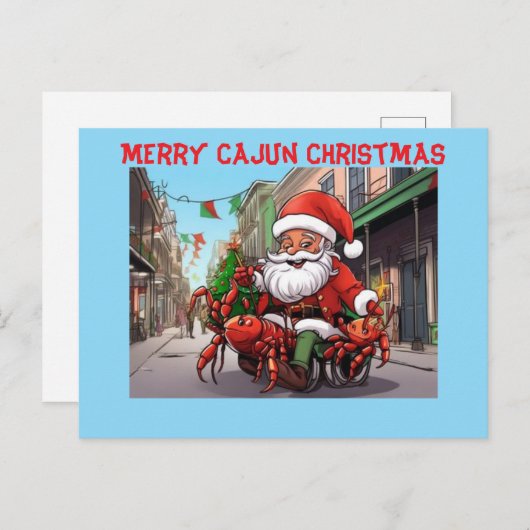 Carte Postale Joyeux Noël Cajun (Devant / Derrière)