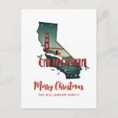 Carte postale Joyeux Noël California State Holiday (Devant)