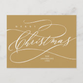 Carte Postale Joyeux Noël, Calligraphie de vœux de saison Pos (Devant)