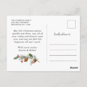 Carte Postale Joyeux Noël Camion de ferme rouge 6 Photo (Dos)