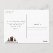 Carte Postale Joyeux Noël Campagne Maisons à toit en appentis Ar (Dos)