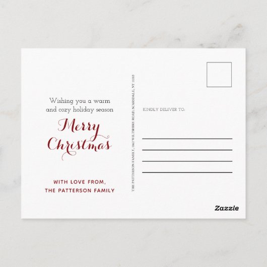 Carte Postale Joyeux Noël Chaleureux et confortable Père Noël Pe (Dos)