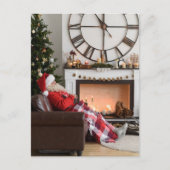 Carte Postale Joyeux Noël Chaleureux et confortable Père Noël Pe (Devant)