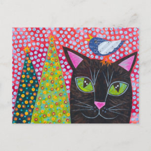 Carte Postale Joyeux Noël Chat