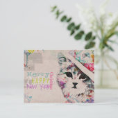 Carte postale Joyeux Noël Chat Aquarelle (Debout devant)