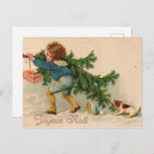 Carte Postale Joyeux Noël chien (Devant / Derrière)