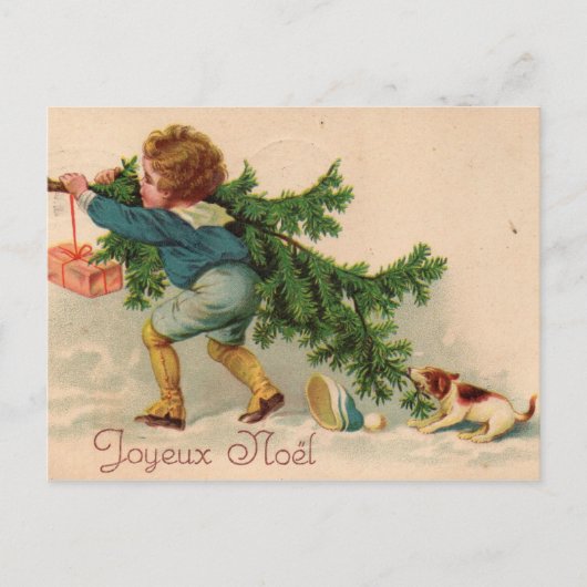Carte Postale Joyeux Noël chien (Devant)
