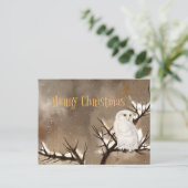 Carte postale Joyeux Noël Chouette neigeuse (Debout devant)