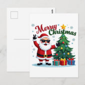 Carte Postale Joyeux Noël | Conception père Noël & Arborescence (Devant / Derrière)