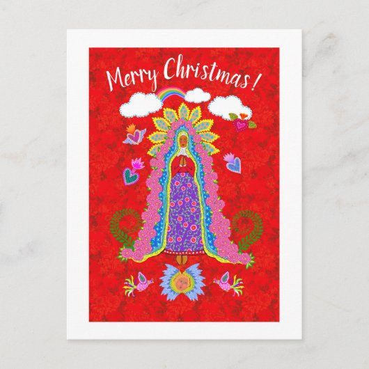 Carte Postale Joyeux Noël Dame de Guadalupe (Devant)