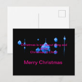 Carte Postale Joyeux Noël Dancing Balls Bleu j Gibney Zazzle (Devant / Derrière)
