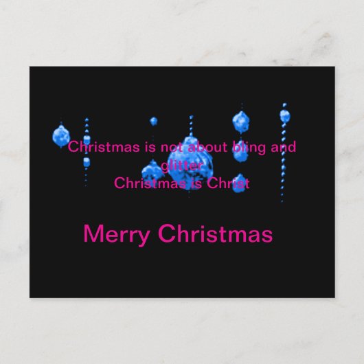 Carte Postale Joyeux Noël Dancing Balls Bleu j Gibney Zazzle (Devant)