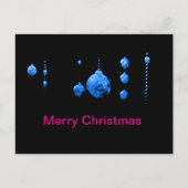 Carte Postale Joyeux Noël Dancing Balls Bleu j Gibney Zazzle (Devant)