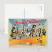 Carte Postale Joyeux Noël de Arizona vintage (Devant / Derrière)
