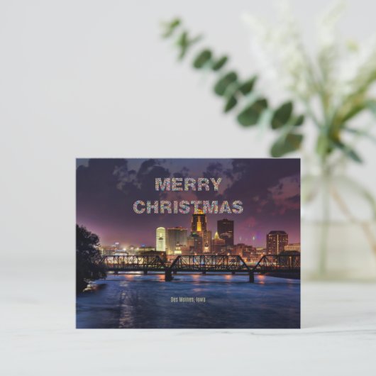 Carte Postale Joyeux Noël de Des Moines (Debout devant)