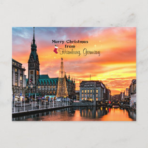 Carte Postale Joyeux Noël de Hambourg, Allemagne