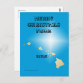 Carte postale - Joyeux Noël de Hawaii (Devant / Derrière)