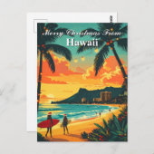Carte Postale Joyeux Noël de Hawaii Tropical Holiday (Devant / Derrière)
