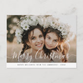 Carte Postale Joyeux Noël de l'écriture manuscrite moderne (Devant)