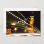 Carte Postale "Joyeux Noël de Londres" avec Big Ben (Devant / Derrière)