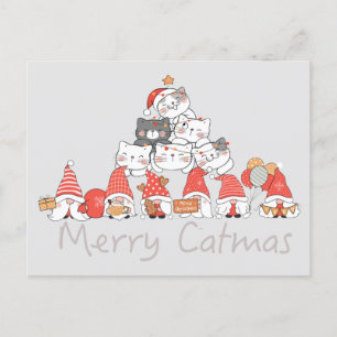 Carte Postale Joyeux Noël de Noël de Noël de Catmas