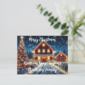 Carte Postale Joyeux Noël de notre maison à la vôtre (Debout devant)