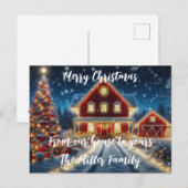 Carte Postale Joyeux Noël de notre maison à la vôtre (Devant / Derrière)