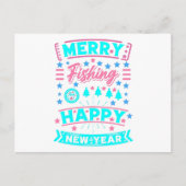 Carte Postale Joyeux Noël de pêche, Bonne année (Devant)