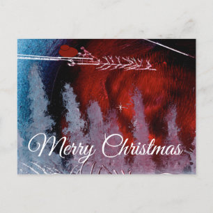 Carte Postale Joyeux Noël de Père Noël Postcard