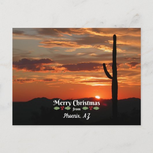 Carte Postale Joyeux Noël de Phoenix, AZ (Devant)