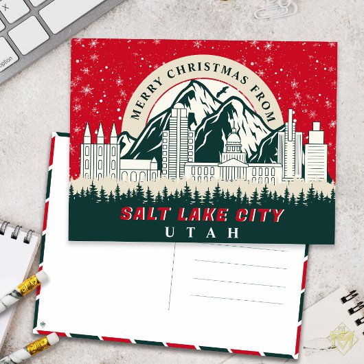 Carte Postale Joyeux Noël De Salt Lake City Utah Souvenirs