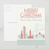 Carte Postale Joyeux Noël de San Francisco (Devant / Derrière)