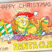 Carte Postale Joyeux Noël de Santa Claws