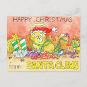 Carte Postale Joyeux Noël de Santa Claws (Devant)