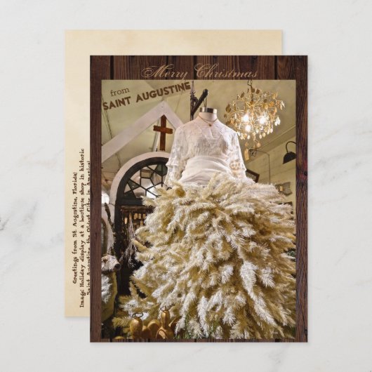 Carte Postale Joyeux Noël de St (Saint Augustine) Floride (Devant / Derrière)