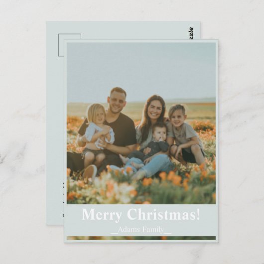 Carte Postale Joyeux Noël de verdure (Devant / Derrière)