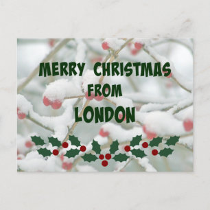 Carte Postale Joyeux Noël depuis Londres