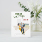 Carte Postale Joyeux Noël depuis Texas Une Photo (Debout devant)