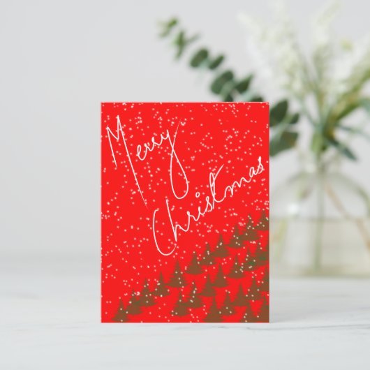 Carte Postale Joyeux Noël Dessiné à la Main (Debout devant)
