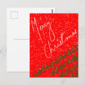 Carte Postale Joyeux Noël Dessiné à la Main (Devant / Derrière)