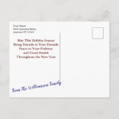 Carte Postale Joyeux Noël doré au milieu de la Pine Photo (Dos)