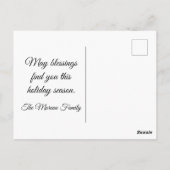 Carte Postale Joyeux Noël drapeau français pour Noël bleu (Dos)