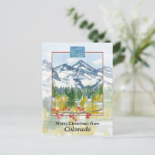 Carte Postale Joyeux Noël du Colorado Rocky Mountains (Debout devant)