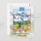 Carte Postale Joyeux Noël du Colorado Rocky Mountains (Devant / Derrière)