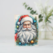 Carte Postale Joyeux Noël du Père Noël (Debout devant)