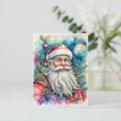 Carte Postale Joyeux Noël du Père Noël (Debout devant)