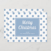 Carte Postale Joyeux Noël Dusty Pois bleus (Devant / Derrière)